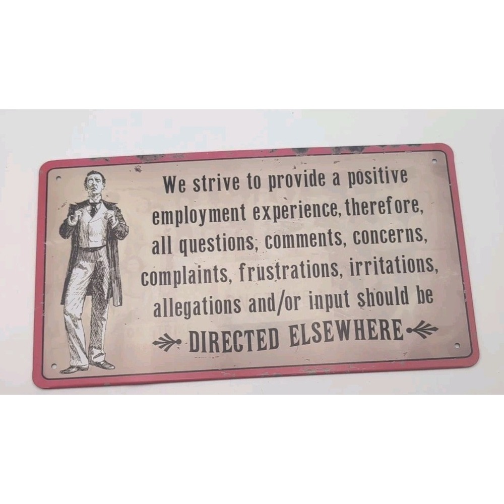 Positive Employment Steel sign 5‎ X 9